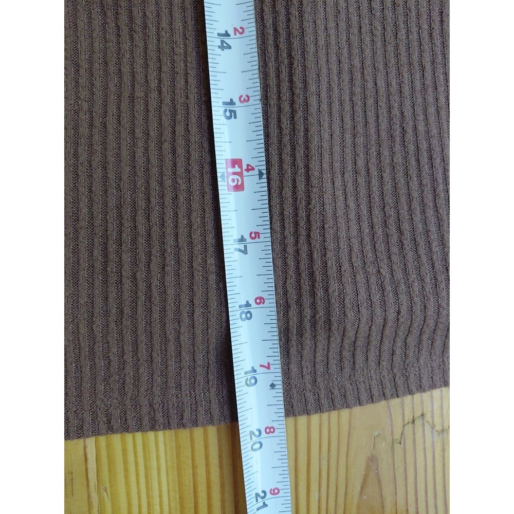 True Vintage Hollister y2k Babydoll Brown Cropped Ribbed Knit  Top‎ X L - Picture 7 of 8
